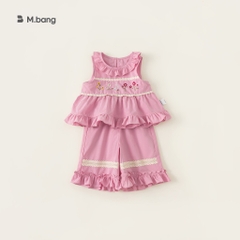 Set quần áo ống rộng không tay thiết kế xinh xắn M.bang cho bé gái