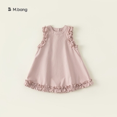 Váy bé gái tay bèo nhún vải siêu mát M.bang cho bé gái