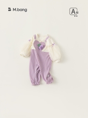 Body sơ sinh bé gái Mbang màu tím xinh xắn. Body sơ xinh bé gái Mbang thiết kế xinh xắn