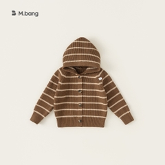 Áo khoác len bé trai Mbang chất siêu dày ấm, Áo khoác len bé trai Mbang kẻ xong chất dày ấm