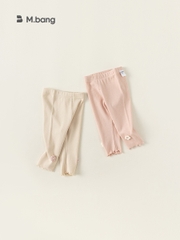 Quần legging bé gái chất thun co giãn siêu thoáng, Quần legging bé gái đính hoa xinh xắn