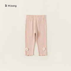 Quần legging bé gái chất thun co giãn siêu thoáng, Quần legging bé gái đính hoa xinh xắn