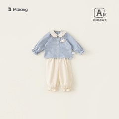 Set dài tay thu đông cho bé gái Mbang. Set quần áo mỏng cho bé gái Mbang chất siêu mịn