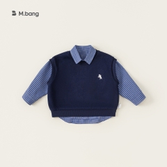 Set áo sơ mi kèm gile vải siêu mềm M.bang dành cho bé trai