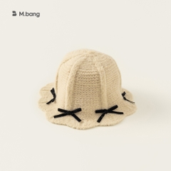 Mũ mùa đông đính nơ cực phong cách M.bang cho bé gái