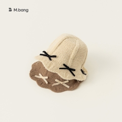 Mũ mùa đông đính nơ cực phong cách M.bang cho bé gái