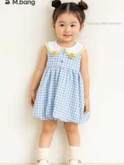 Váy caro dáng bí phồng xinh xắn M.bang cho bé gái