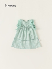 Váy thêu hoa vải cotton siêu mát M.bang cho bé gái