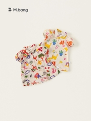 Váy Dáng Sơ Mi Họa Tiết Đáng Yêu Độc Đáo M.bang Cho Bé Gái