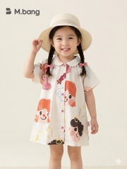 Váy sơ mi hoạ tiết dễ thương M.bang cho bé gái
