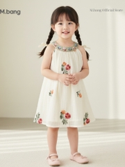 Váy cổ yếm thêu hoa M.bang cho bé gái