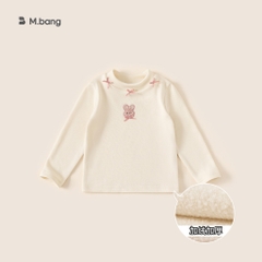 Áo nỉ dày ấm cổ tròn nơ xinh, họa tiết thú đáng yêu M.bang cho bé gái