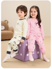 Bộ quần áo dài tay CUTEPANDA'S siêu kháng khuẩn cho bé trai bé gái thun cotton cao cấp mềm mịn co giãn