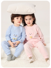 Bộ quần áo nỉ dày vừa CUTEPANDA'S cho bé trai bé gái vải kháng khuẩn họa tiết hoạt hình cute