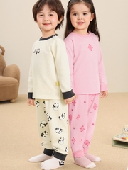 Bộ quần áo dài tay CUTEPANDA'S siêu kháng khuẩn cho bé trai bé gái thun cotton cao cấp mềm mịn co giãn