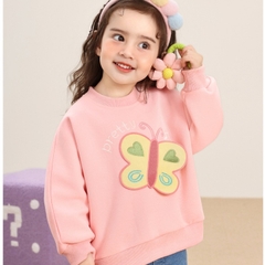 Áo Nỉ Sweater Bé Gái Thu Đông CUTEPANDA'S Chất Mềm Mại An Toàn Cho Da Bé họa tiết 3D dễ thương
