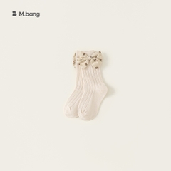 Tất cao cổ thiết kế xinh xắn màu be M.bang cho bé gái