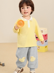 Quần Nỉ Cạp Chun Bo Gấu Họa Tiết 3D Hình Vịt Và Thỏ Xinh Xắn CUTEPANDA'S Cho Bé Trai Bé Gái