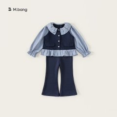 Set quần áo và váy thu đông chất mềm mịn M.bang cho bé gái