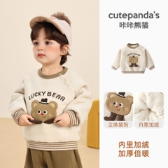Áo Nỉ Lót Bông Siêu Ấm Thiết Kế Xinh Xắn CUTEPANDA'S Cho Bé Trai, Bé Gái
