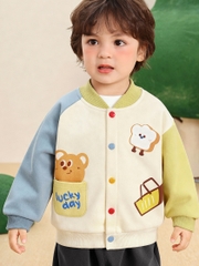 Áo Khoác Nỉ Cutepanda's Dễ Thương Phong Cách Bóng Chày Mùa Thu Đông Cho Bé Trai Bé Gái