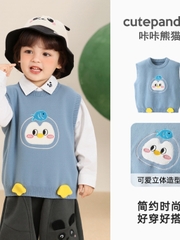 Áo Gile Len CUTEPANDA'S Cho Bé Trai Bé Gái Thiết Kế Xinh Xắn Ngộ Nghĩnh