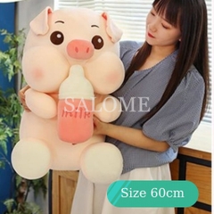 Gấu Bông Heo Ôm Bình Sữa