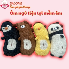 Gấu Bông Cánh Cụt, Gà Vàng, Gấu Nâu, Gấu Trúc 60cm Phom Cong