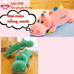 Thú bông khủng long nằm mông love size 1 - 160cm