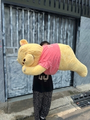Thú bông gấu Pooh nằm áo chữ size 1 - 1m