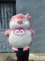 Gấu Bông Cánh Cụt Nơ Lông Kim