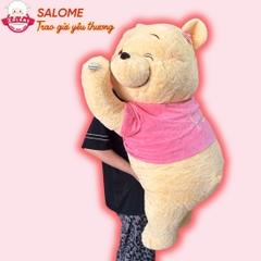 Thú bông gấu Pooh nằm áo chữ size 1 - 1m