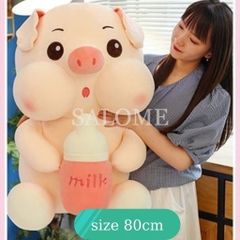 Gấu Bông Heo Ôm Bình Sữa