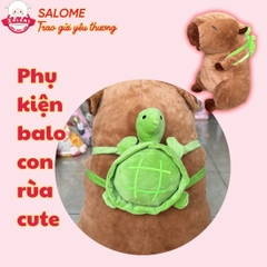 Gấu bông Capybara đeo balo rùa