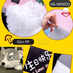 Gấu Bông Chó Husky Mặt Aó