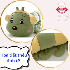 Gấu bông sâu đeo tai nghe