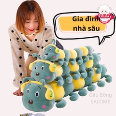 Gấu bông sâu đeo tai nghe