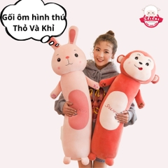 Gối Ôm Thú Dài Con Thỏ Con Khỉ