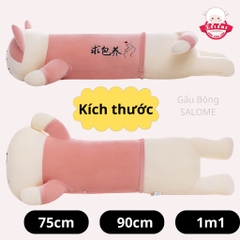 Gấu Bông Con Mèo Nằm Liếm Mép 75cm-1m1 Khổng Lồ Dễ Thương Cute SALOME Gối Ôm Con Mèo Hồng Gối Ôm Ngủ