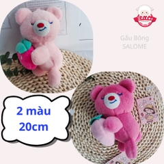 Gấu Dâu Ôm Trái Dâu Mini Nhí 20cm 69k SALOME tp HCM, Thú Teddy Lotso Cao Cấp