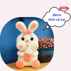 Gấu Bông Thỏ Ôm Bình Sữa