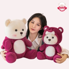 Gấu Bông Lena Ngồi Đội Mũ Lotso