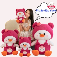 Gấu Bông Con Vịt  Mặc Yếm Dâu