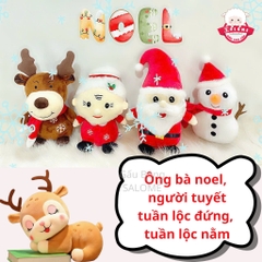 Gấu Bông Ông Bà Gìa Noel, Tuần Lộc Đứng Ngồi, Người Tuyết SALOME, Qùa Tặng Đồ Chơi Cho Bé Cao Cấp Trang Trí Giasng Sinh