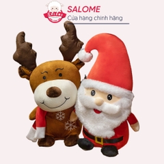 Gấu Bông Ông Bà Gìa Noel, Tuần Lộc Đứng Ngồi, Người Tuyết SALOME, Qùa Tặng Đồ Chơi Cho Bé Cao Cấp Trang Trí Giasng Sinh