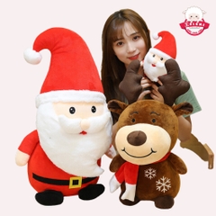 Gấu Bông Ông Bà Gìa Noel, Tuần Lộc Đứng Ngồi, Người Tuyết SALOME, Qùa Tặng Đồ Chơi Cho Bé Cao Cấp Trang Trí Giasng Sinh