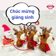 Gấu Bông Ông Bà Gìa Noel, Tuần Lộc Đứng Ngồi, Người Tuyết SALOME, Qùa Tặng Đồ Chơi Cho Bé Cao Cấp Trang Trí Giasng Sinh