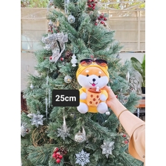 Gấu Bông Chó Shiba Ôm Trà Sữa
