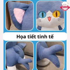 Gấu Bông Con Mèo Cá Mập Xanh 1m