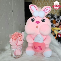Gấu Bông Thỏ Ôm Bình Sữa